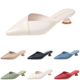 slippers women sandals high heels fashion shoes GAI triple white black red yellow green color44