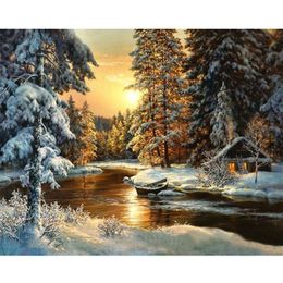 DIY Digital Painting Wall Art Painting Canvas Art Poster Wall Pictures for Living Room Paint By Numbers Frameless276Z