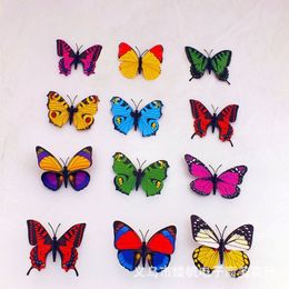 2015 Fridge Magnets 100 Pcs Small Size Colourful Three-dimensional Simulation Butterfly Magnet Fridge Home Decoration 2622