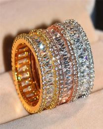 Wedding Rings Luxury Fashion Small Crystal Zircon Stone Ring Female Gold Colour Jewellery Promise Stackable Engagement For WomenWeddi7500758