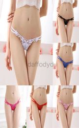 Panties Women's Women039s Panties Underwear Women G String Sexy Hollow Out Lingerie Lace Flower Thong Seamless Briefs Transparent Lady039s S1740329 ldd240311