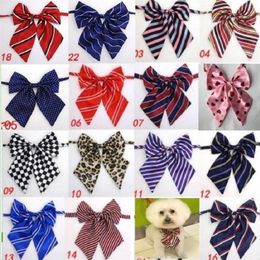 100pc lot Colourful Handmade Adjustable Large Dog Neckties Bow ties Pet Ties Cat Grooming Supplies L8 LJ2009232308