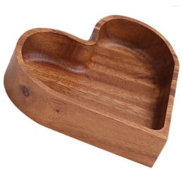 Dinnerware Sets Trinket Tray Heart Shaped Serving Dried Fruits Wood Jewellery Wooden Household