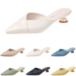 slippers women sandals high heels fashion shoes GAI triple white black red yellow green color21