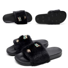 Designer Slipper Sliders Men Women Summer Sandal Beaches Slippers Ladies Flip Flops pink white blue Slides Shoes GAI black