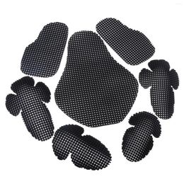 Motorcycle Armour 7 Pieces Black Motorbike Elbow/Back/Shoder/Chest Protection Guards Body Protectors Racing Armours Drop Delivery Autom Otxnc