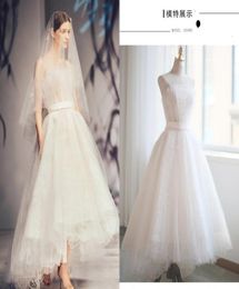 Real Po High Low Wedding Dresses Gown Strapless Backless Short Front Long Back Ruched Tulle Lace Dress Bridal Gowns4446483