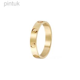 Rings 4mm Slim Love Wedding Ring Women Titanium Designer Jewelry Aneis Anel Bague Femme Classic Design ldd240311