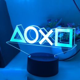 Game Icon Lamp Desk Setup Lighting Decor Atmosphere Neon Dimmable Bar Club KTV Wall Decoration Commercial Colorful Night Light 201293Y