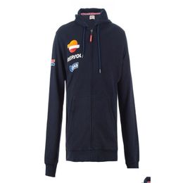 Motorcycle Apparel New Jacket Sweatshirt For Honda Racing Team Moto Men039S Sports Repsol Hoodies Windproof Black Red6245827 Drop Deli Otspx
