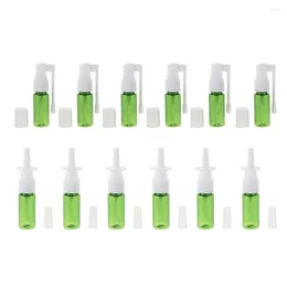 Storage Bottles 12pcs Mist Nose Spray Refillable Nasal Small Bottle 15ML Plastic