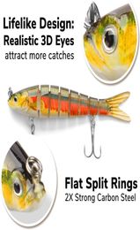 Fishing Lures for Bass Trout Multi Jointed Crank Bait Swimbaits Slow Sinking Swiming Bass Freshwater Saltwater Lifelike Fishing Lu5669428