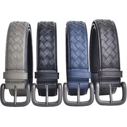 2019 New Fashion Designer Mens Business Hand-knitted Belts Luxury Pin buckle Buckle Genuine Leather Belts For Men Waist Belt 279Z