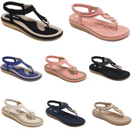 2024 summer women shoes Sandals low heels Mesh surface Leisure Mom Black white large size 35-42 J59 GAI XJ