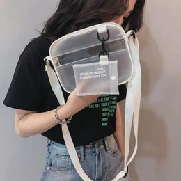 Shoulder Bags Women PVC Jelly Transparent Mini Bag Girl Zipper Messenger Handbag