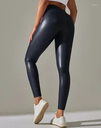 Women's Pants Women Casual Skinny Legging 2024 Autumn Winter Solid Colour Versatile Pu Leather Fleece Lining Warm Render