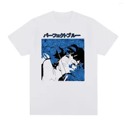 Mens t Shirts Perfect Blue Vintage T-shirt Couples Anime Clothing Fashion Cotton Harajuku Gothic Men Shirt Tee Tshirt Womens