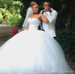 Sparkly Sequins Beaded 2019 Luxurious Ball Gown Wedding Dresses Sweetheart Tulle Floor Length Plus Size Wedding Gowns Bridal Dress4663712