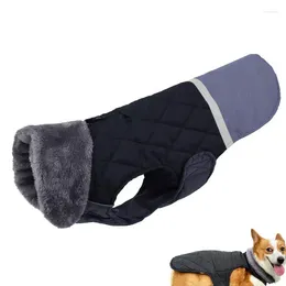 Dog Apparel Winter Coat Waterproof Pet Cold Weather Cold-proof Reversible Clothes Reflective Warm Jacket With Fur Collar