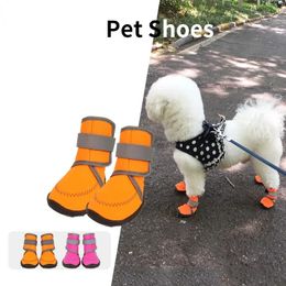 Fourway Stretch Pet Shoes Dogs Fashion Multicolor and Boots Dog Booties Kitten Heel Winter Zapatos Para Perro 240304