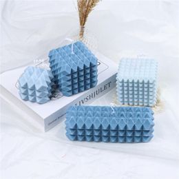 Craft Tools Cuboid Cone Silicone Candle Mould DIY Rectangle Aroma Bubble Square Soap 3D Stereo Decor Plaster Supplies Crystal Cinna312k