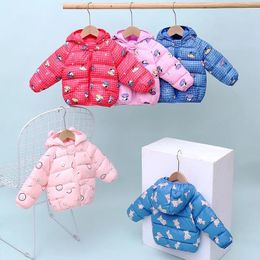 Down Coat Boy Girl Winter Jacket Animal Cute Design Soft Ears Baby Warm Boys Clothes Coats 3-8Y Kids Jackets Girls