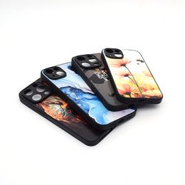 150pcs DHL Blank Case for iPhone 15 Sublimation Print TPU+PC Phone Case Mobile Phone Shell supports wireless charging