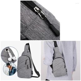 Day Packs Outdoor Men Crossbody Bag Canvas Large Capacity Casual Shoulder With USB Charge Hole