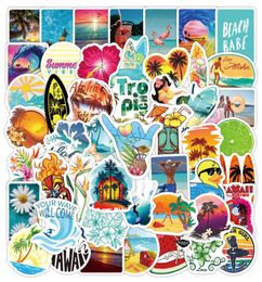 1050PCS Outdoor Hawaii Surfing Stickers Summer Tropical Beach Surfing Waterproof DIY Surfboard Car Skateboard Decal Sticker Car2242078