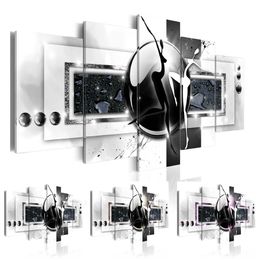 unframed5 Panel Canvas Art Abstract Black And White Dancer Oil Painting Room Decoration Wall Pictures For Living Room257t