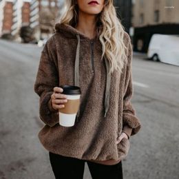 Women's Hoodies Winter Solid Colour Fleece Hooded Sweater Zipper Long Sleeve Jacket Warm Thick Cotton Tops