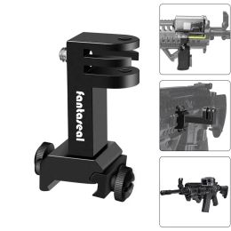 Cameras Sport Camera Side Gun Mount Picatinny Rail Adapter Kit for Dji Osmo Action Xiaomi Yi 4k SJCAM Eken Hunting Carbine Airsoft