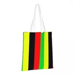 Shopping Bags Rasta Jamaica Raggae Reusable Grocery Folding Totes Washable Lightweight Sturdy Polyester Gift