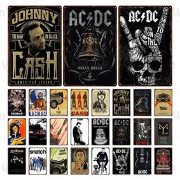 Rock N Roll Metal Tin Sign Vintage Plaque Tin Sign Wall Decor For Bar Pub Fans Club Man Cave Rock Music Concert Poster Rock Q0723225I