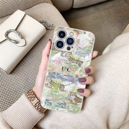 Glass Antique White Iphone 15 Plus14 Case Tiger Designer Phone Cases For 14pro Max 13 12 11 Xr Xs Mini Fashion Protection Shell