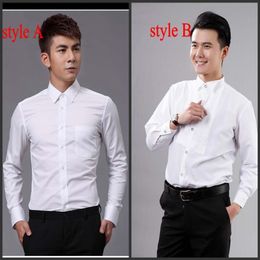 New Style Top Quality White Men's Wedding Apparel Groom Wear Shirts man shirt clothing OK02283E