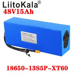 LiitoKala 48V battery 48V 15ah 13S5P 18650 lithium ion battery pack 48V 15AH electric bike battery for 48V 500W 750W 1000W motor