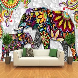 3D Wall Papers Home Decor Thailand Elephants Mural Wallpaper for Living Room Bedroom TV Background Walls Papel De Parede 3D1292I