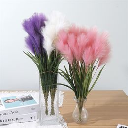 50cm Pampas Grass European Style Simulated Artificial Flower Artificial Cattail Reed Simulated Reed Home Desktop Decor