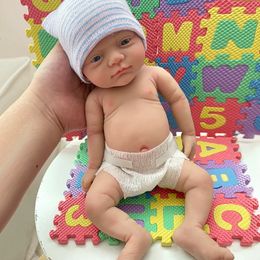 12 Micro Preemie Full Body Silicone Baby Doll Girl Luna Boy Toby Lifelike Reborn Doll Surprice Children Anti-Stress 240226
