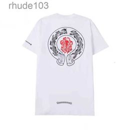 Ch Luxury T-shirt Mens Classic Brand Tops Tees Men Women Sanskrit Letter Sweatshirts Short Sleeve Horseshoe Designer Couple T-shirts Cross Unisex Tee Shirts Qg10 SYDZ