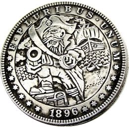 HB45 Hobo Morgan Dollar skull zombie skeleton Copy Coins Brass Craft Ornaments home decoration accessories240e