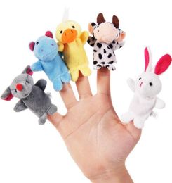 10 pcslot Christmas Baby Plush Toy Finger Puppets Tell Storey Props10 animal group Animal Doll Kids Toys Children Gift3087654