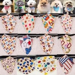 100pcslot whole arrival Mix 60 Colours Dog Puppy Pet bandana Collar cotton bandanas Pet tie Grooming Products SP01 201030304m