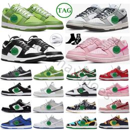 Mens Panda Casual Shoes Triple Pink White Black Photon Dust UNC blue Argon Valentines Day Local University Red low Pine Green Bubbles sports sneakers big size 13