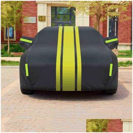Car Covers Er Waterproof Body Ers Outer Dust Ered Oxford Cloth Sunsn Rainproof Heat Insation For Ford Mustang Honda Drop Delivery Auto Ot8Vh