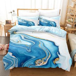 3D Printing Bedding Set Modern Marble Pattern Series Polyester Soft Breathable Duvet Cover Pillowcase 2 Piece Set 3 Piece Set 14 S282T