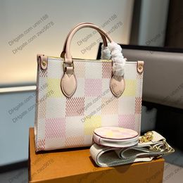 24SS Women Luxury Designer Totes Flower Bags Handbag Shouder Crossbody Ladies Handbags With Original Metal pouch Taro purple Purse Pochette 25cm