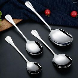 Spoons Stainless Steel Dinner Dish Restaurant Distributing Kitchen Supplies Buffet Serving Spoon Tableware Public Soup