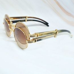 70% Off Online Store 2021 Oval Sunglasses Men Women Designer Carter Sun Glasses Wood Buffs Sunglass Buffalo Horn Shades Eyewear Ga203p